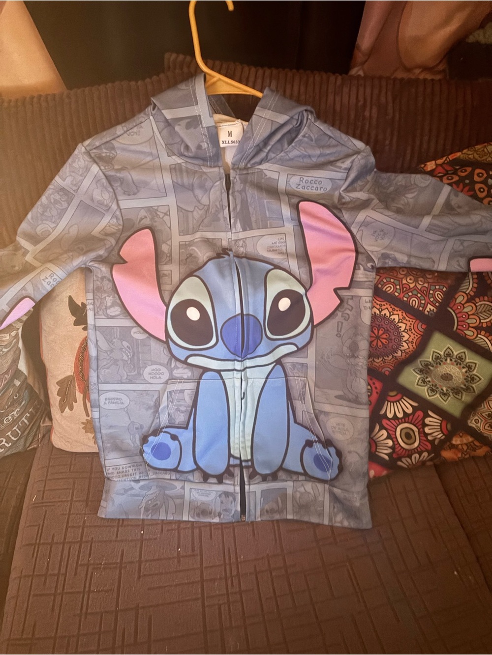 Stitch Character Zip-Up Hoodie - Blue